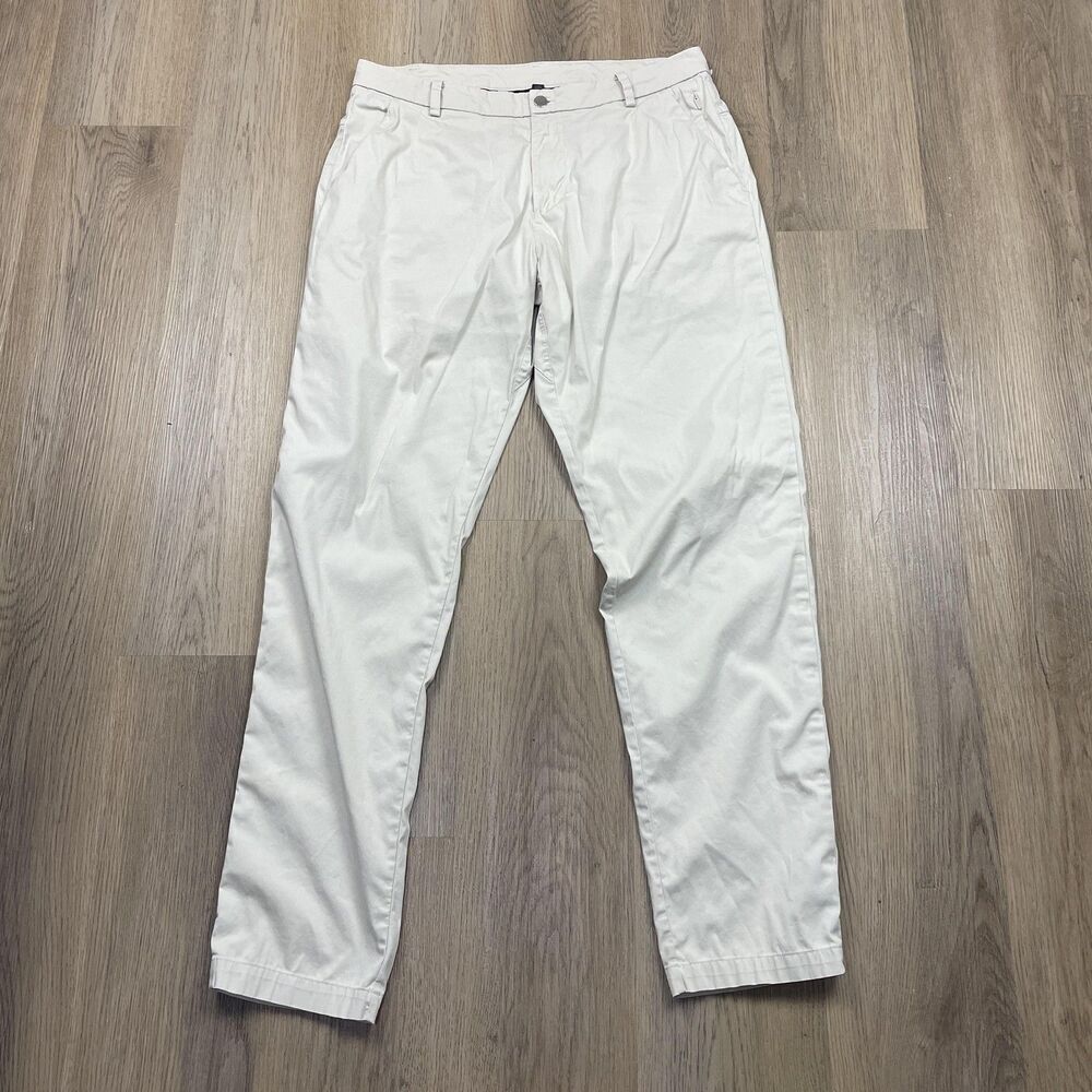 Lululemon Pants Mens 34 Beige Straight Leg Lightweight Casual Golf Chinos